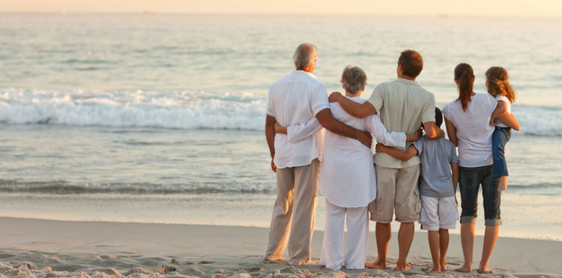 Family on a beach